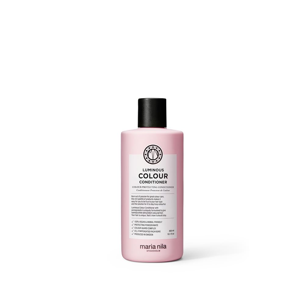 Maria Nila Luminous Colour Conditioner bottle showing color-preserving formula for vibrant color