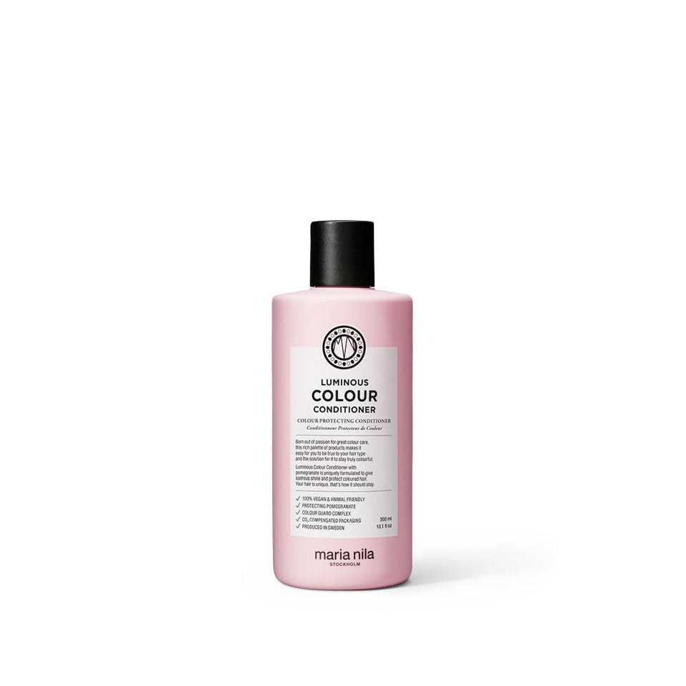 Maria Nila Luminous Colour Conditioner bottle showing color-preserving formula for vibrant color