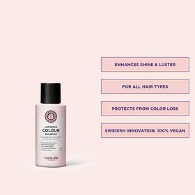 Maria Nila Luminous Colour Shampoo illustration with pomegranate highlighting color protection