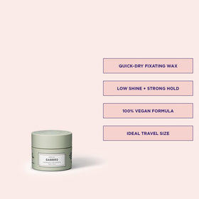 Maria Nila Minerals Gabbro wax texture close-up highlighting flexible hold for dry hair.