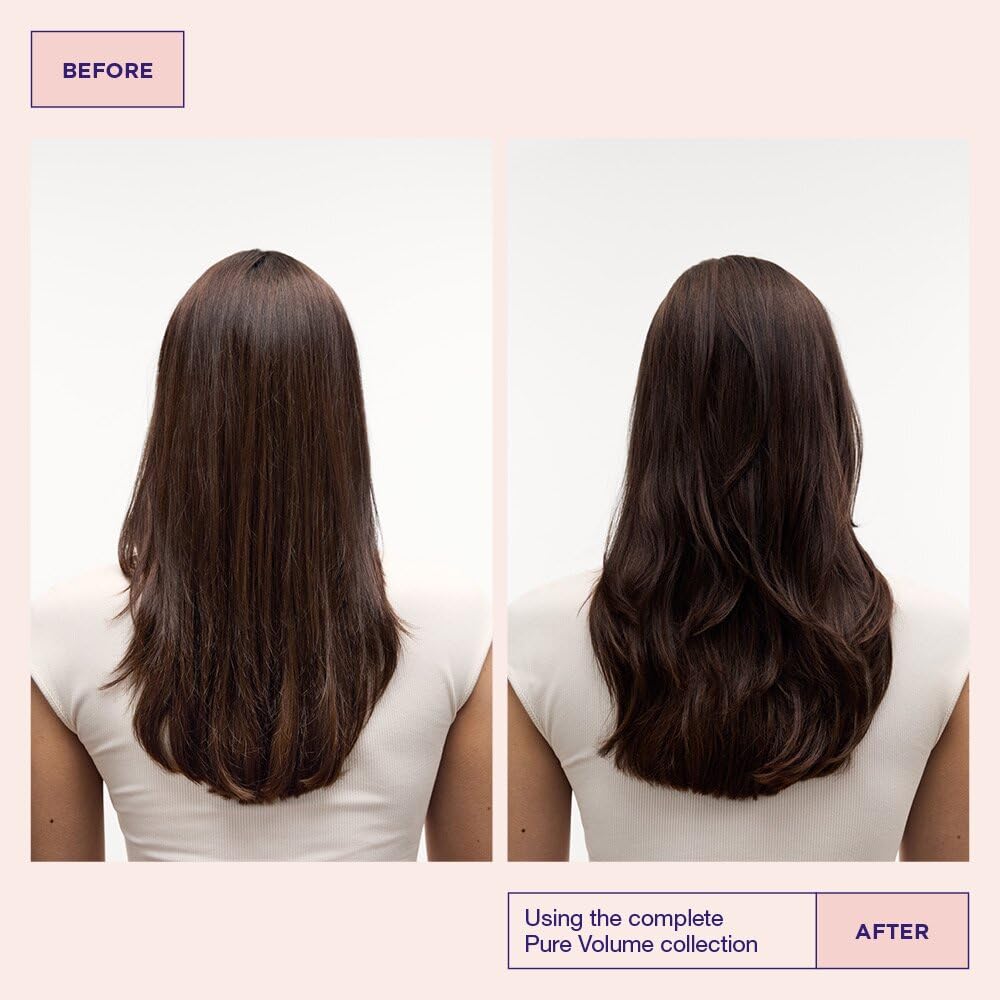 Maria Nila Pure Volume after blow-dry reveals soft, voluminous hair with natural movement.