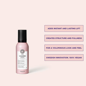 Maria Nila Pure Volume mousse texture close-up highlights creamy volume boost.