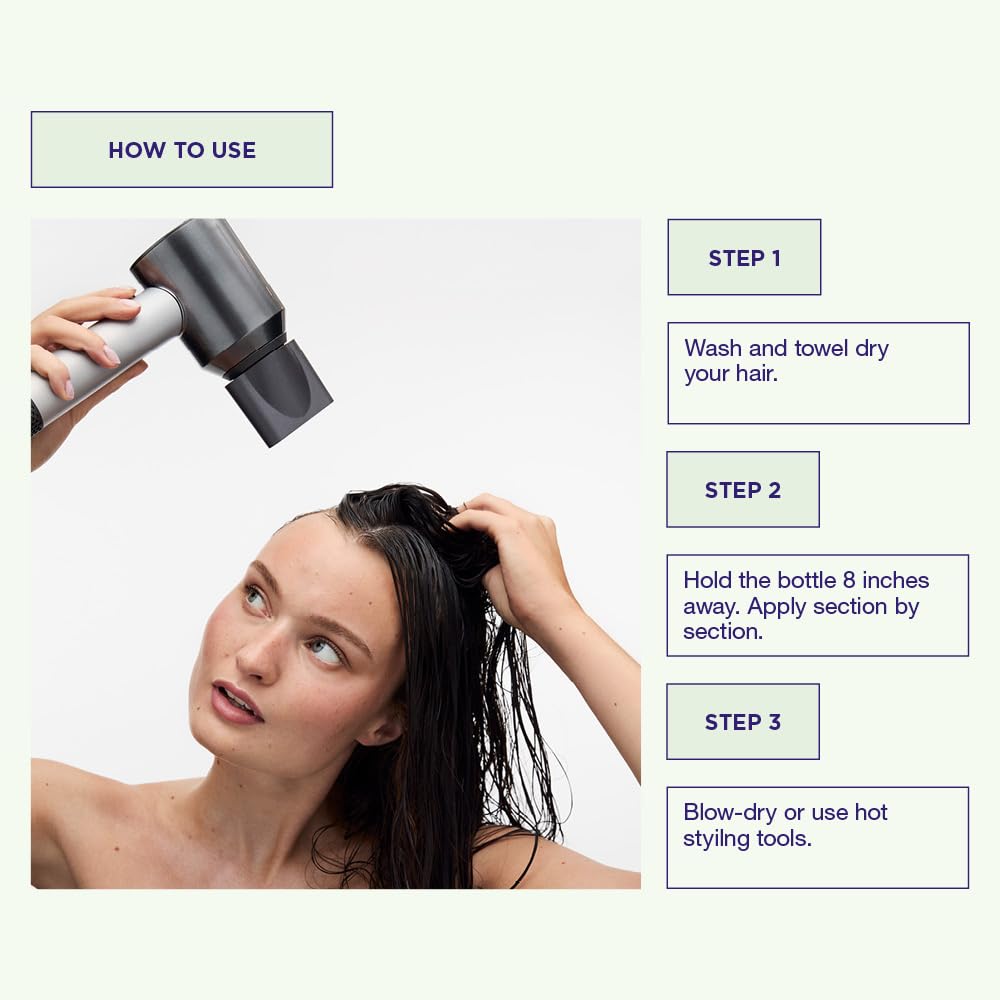 Maria Nila Quick Dry Spray scent features yellow rose, white musk, and pear fragrance.