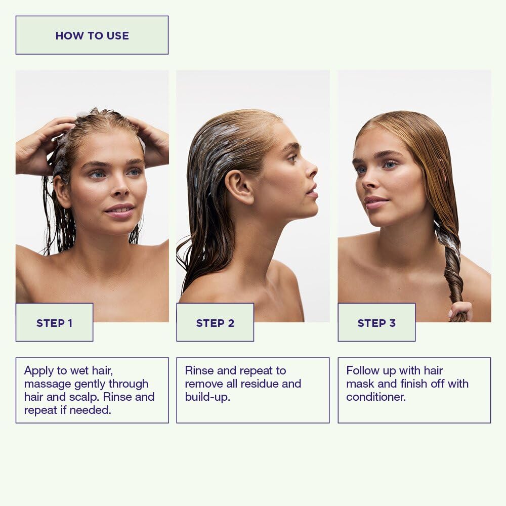 Maria Nila Sheer Silver foamy lather applied to hair