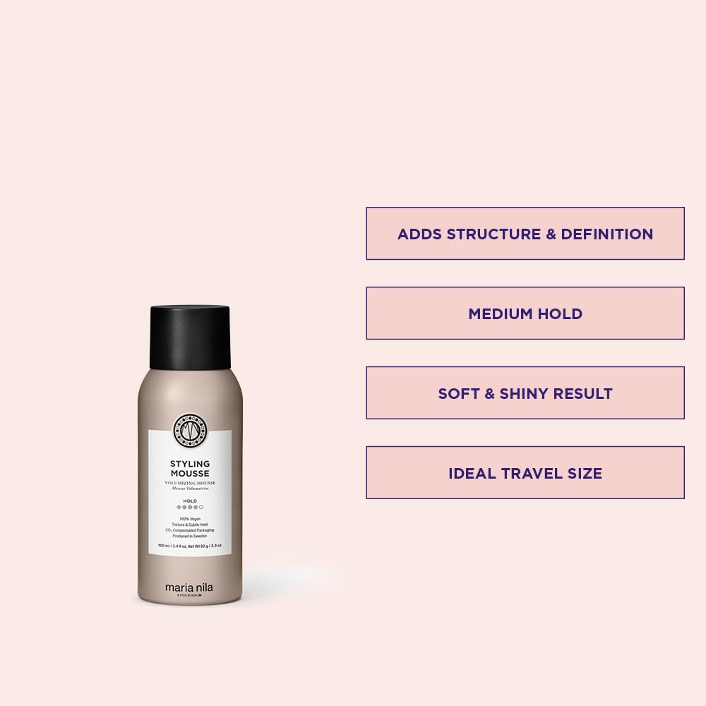 Maria Nila Mousse defines curls and tames flyaways for a polished look