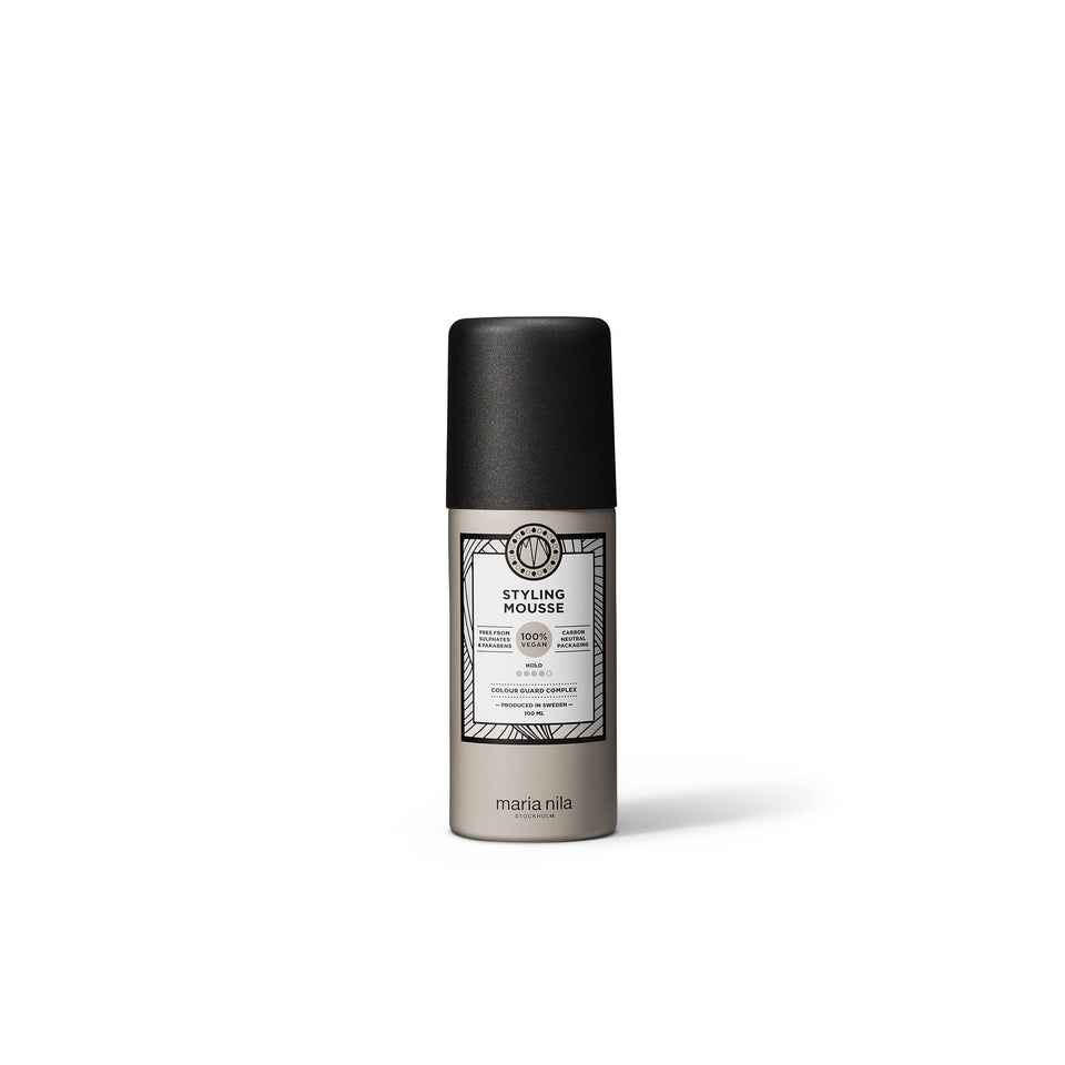 Maria Nila Styling Mousse adds volume and structure for lasting fullness