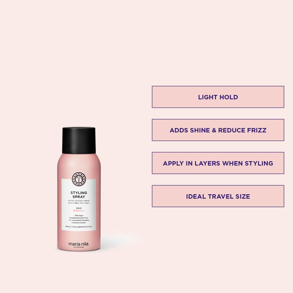 Maria Nila Styling Spray layered application for customizable hold