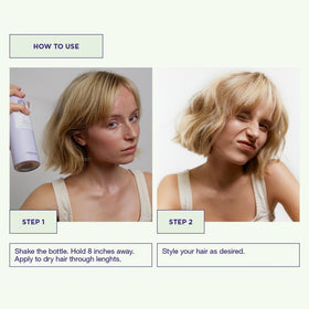 Maria Nila Texture Spray being applied to create texture and grip.