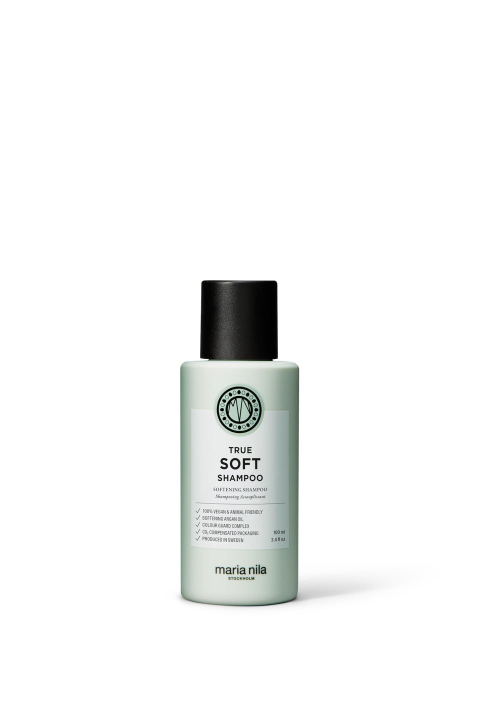 Maria Nila True Soft bottle front shows hydrating formula for dry hair