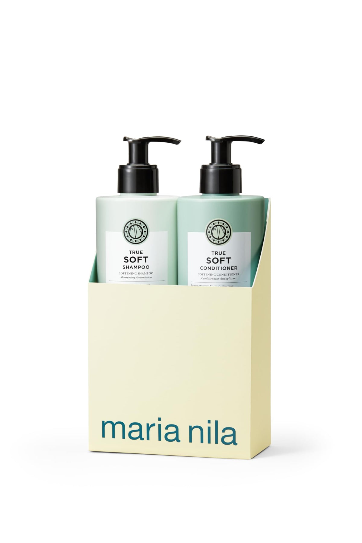 Maria Nila True Soft conditioner bottle softens and detangles dry hair
