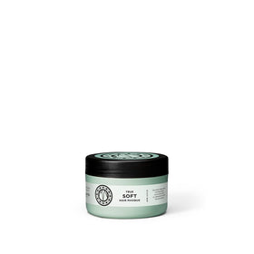 Maria Nila True Soft hair mask bottle, emphasizing deep hydration for dry hair.