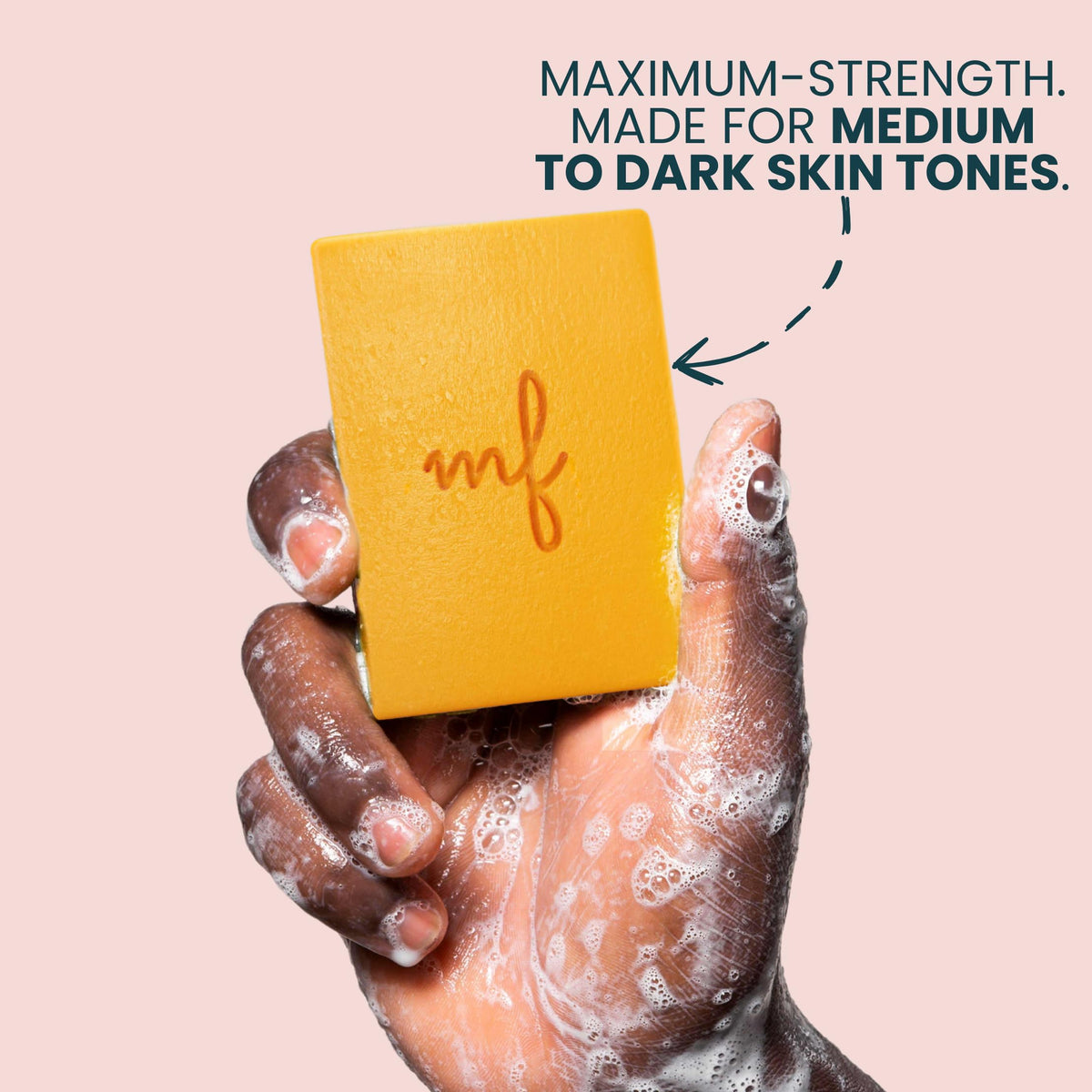 Marie France Kojic Acid Soap Bar lather indicates gentle cleansing for even skin tone.