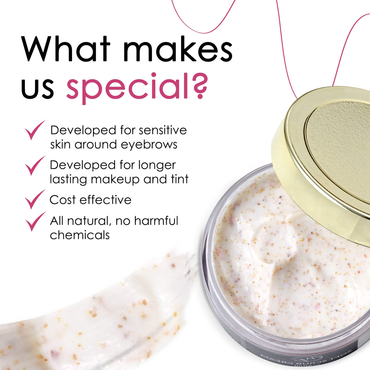 Marie-José & Co Brow Scrub Cream suitable for professionals and home use