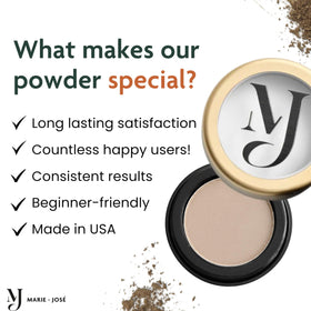 Made in USA eyebrow powder by Marie-José & Co