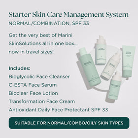 Marini SkinSolutions bioglycolic cleanser bottle close-up for a refreshing cleanse