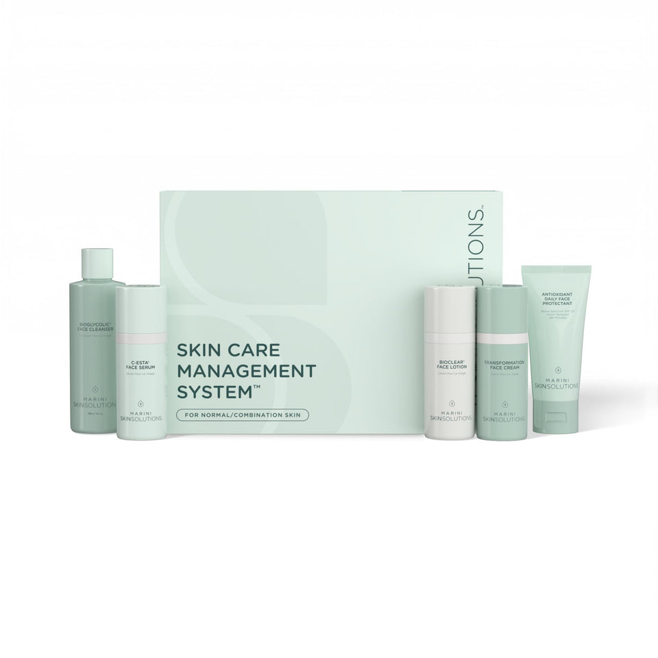 Marini SkinSolutions face cleanser bottle for a refreshing cleanse and brighter-looking skin