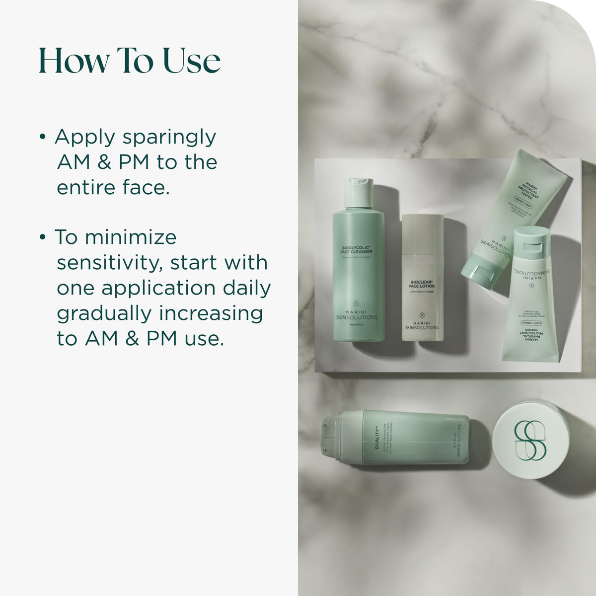 Marini SkinSolutions Bioclear pea-sized amount for daily use