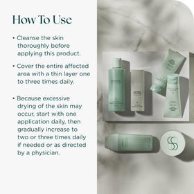 Ingredient panel featuring CoQ10, green tea, red tea and pomegranate extracts