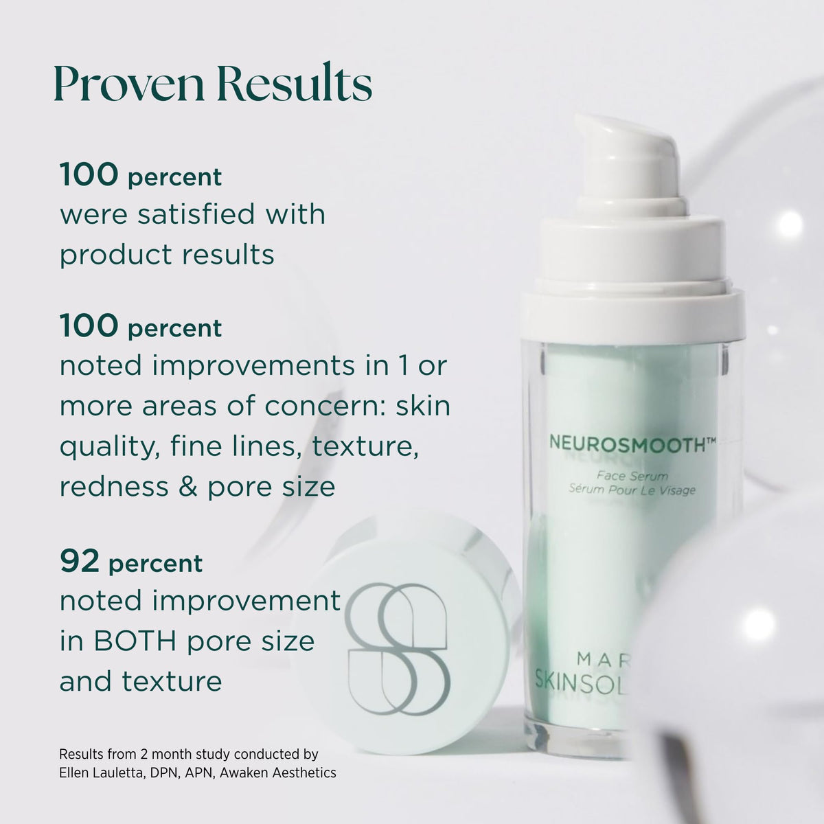 Marini SkinSolutions NeuroSmooth texture detail illustrating refined pores and smoother skin