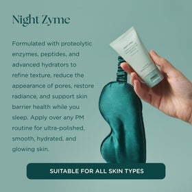 Night Zyme jar open showing creamy texture for overnight refinement
