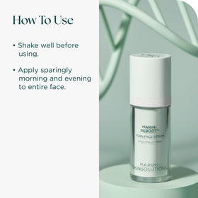 Marini SkinSolutions Reboot on-hand application demonstrating quick absorption.