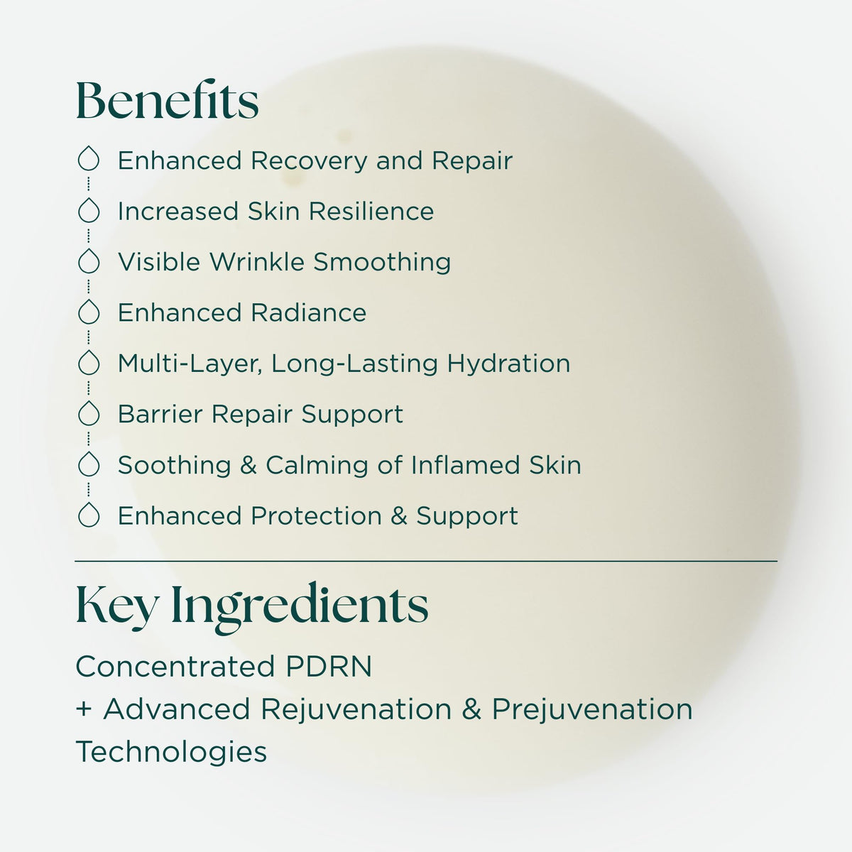 Marini SkinSolutions Reboot serum swirl showcasing texture and hydration potential.