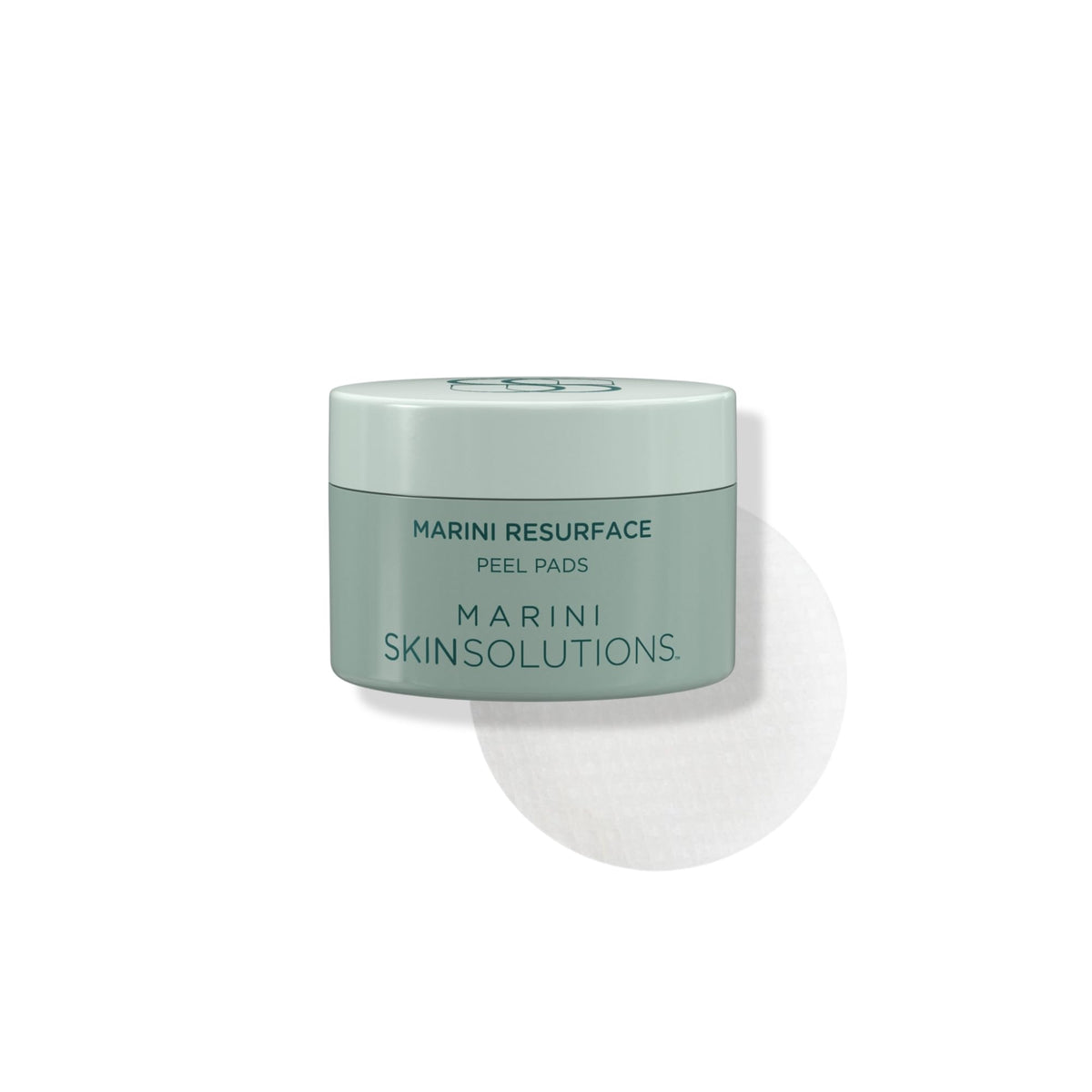 Marini SkinSolutions ResurFace packaging shows premium peel pad details for at-home exfoliation