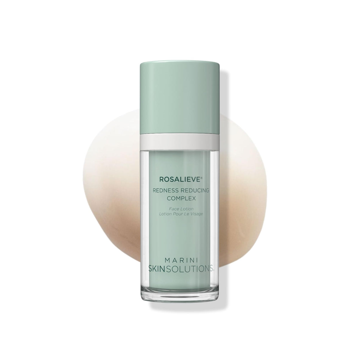 Marini SkinSolutions RosaLieve jar close-up showing a soothing, non-greasy texture.
