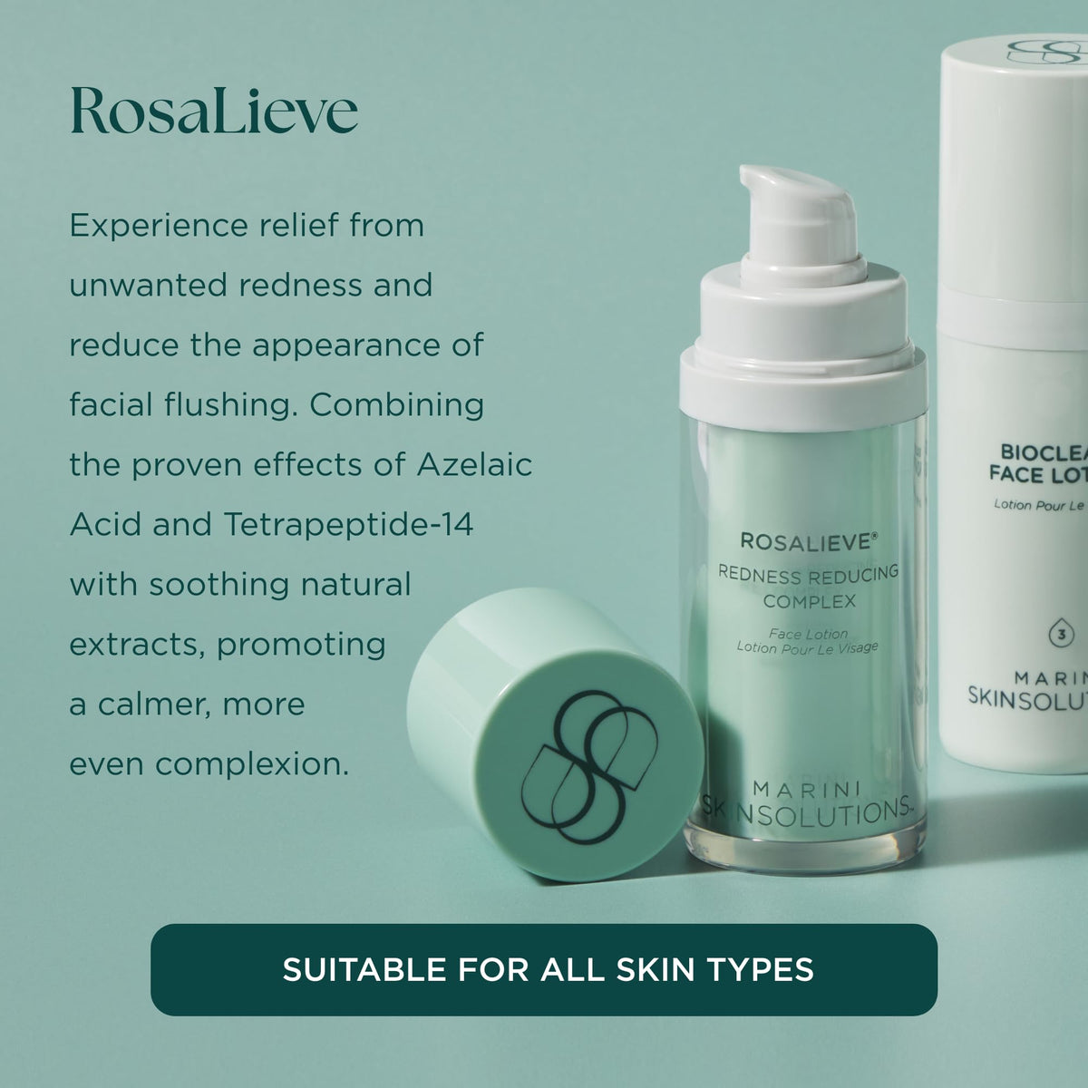 RosaLieve being gently applied as part of a morning skincare routine.
