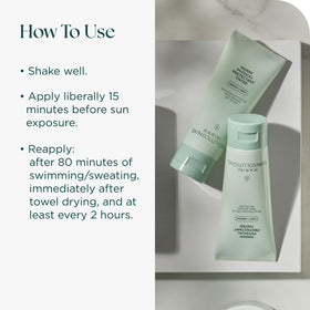 Marini SkinSolutions water-resistant sunscreen during active day ensuring protection after exercise.