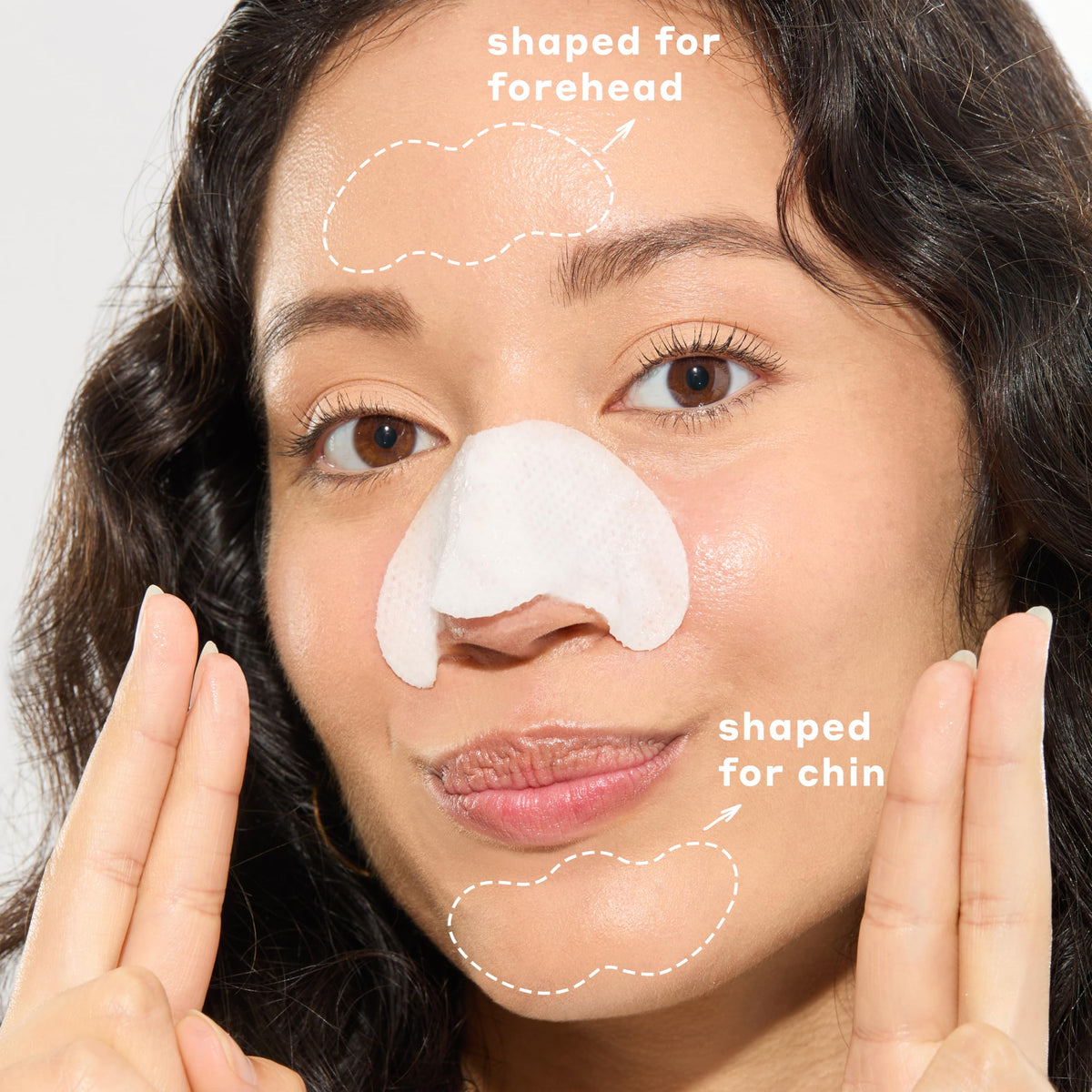 Mario Badescu patch on the chin delivering deep cleansing and impurities removal