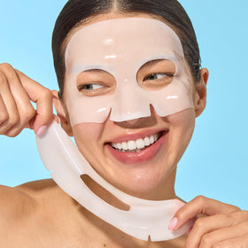 Mario Badescu Advanced Collagen Hydrogel Mask lower-face piece delivering calming, smoothing application.