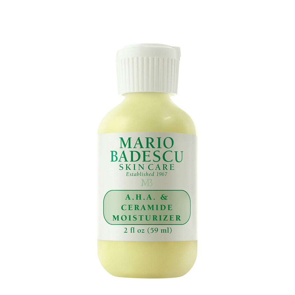 Mario Badescu A.H.A. Ceramide bottle front, lightweight hydration for oily or combination skin.