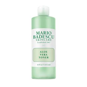Mario Badescu Aloe Vera Toner bottle highlighting alcohol-free hydration for sensitive skin