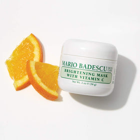 Close-up of Mario Badescu Brightening Mask texture with clay-based consistency.