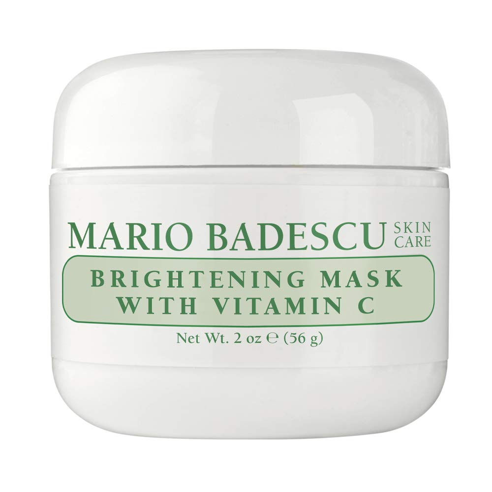 Mario Badescu Brightening Mask in jar promotes radiant, even-toned skin.