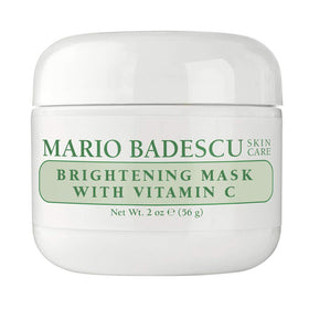 Mario Badescu Brightening Mask in jar promotes radiant, even-toned skin.