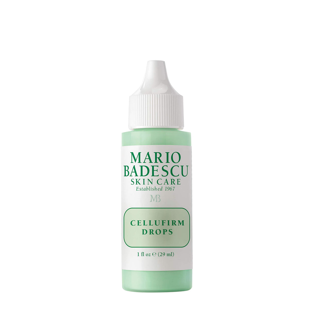 Mario Badescu Cellufirm Drops bottle pour delivering lightweight hydration for smoother skin.