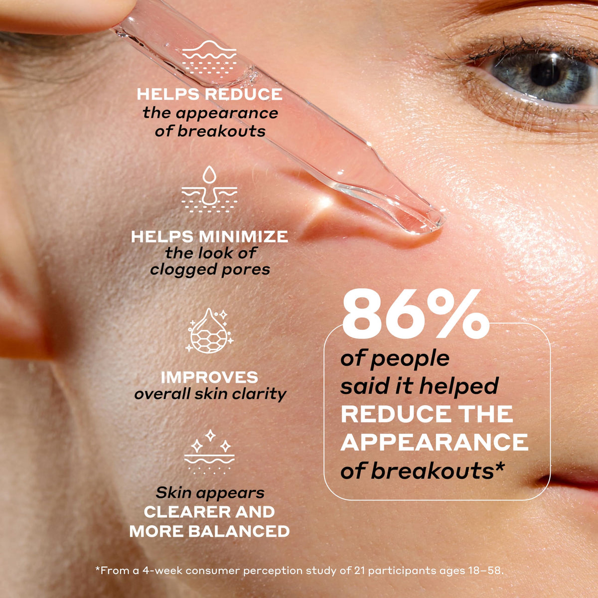 Mario Badescu Clarifying Serum packaging highlights dermatologist-tested formula.
