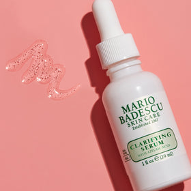 Mario Badescu Clarifying Serum ingredient closeup highlighting azelaic acid.