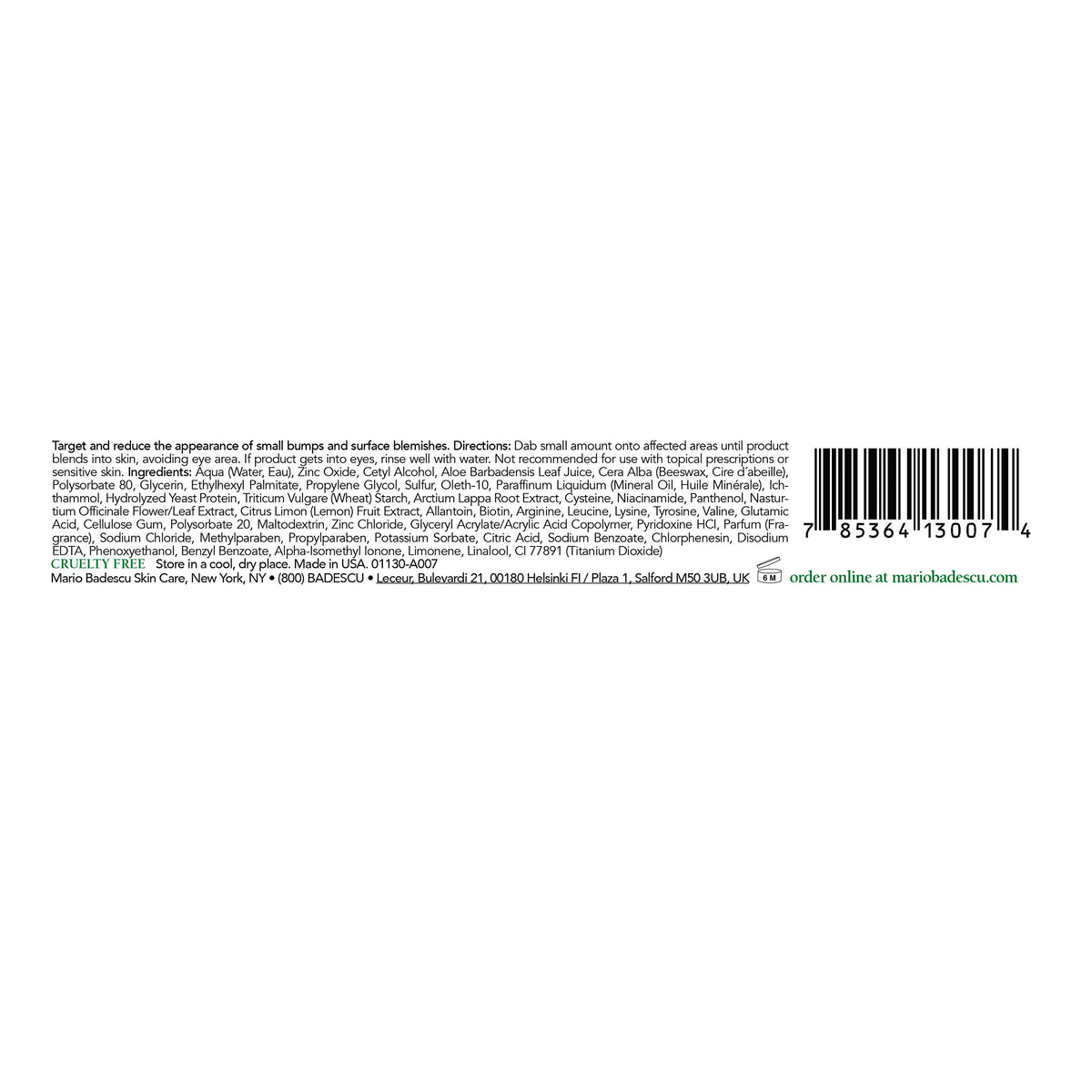 Close-up of Mario Badescu Drying Cream jar shows compact, travel-friendly packaging.