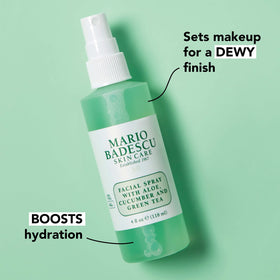 Mario Badescu green tea glow shows antioxidant-rich hydration for revitalized skin