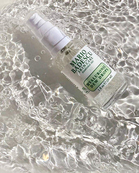 Applying Mario Badescu Dew Drops after misting enhances moisture