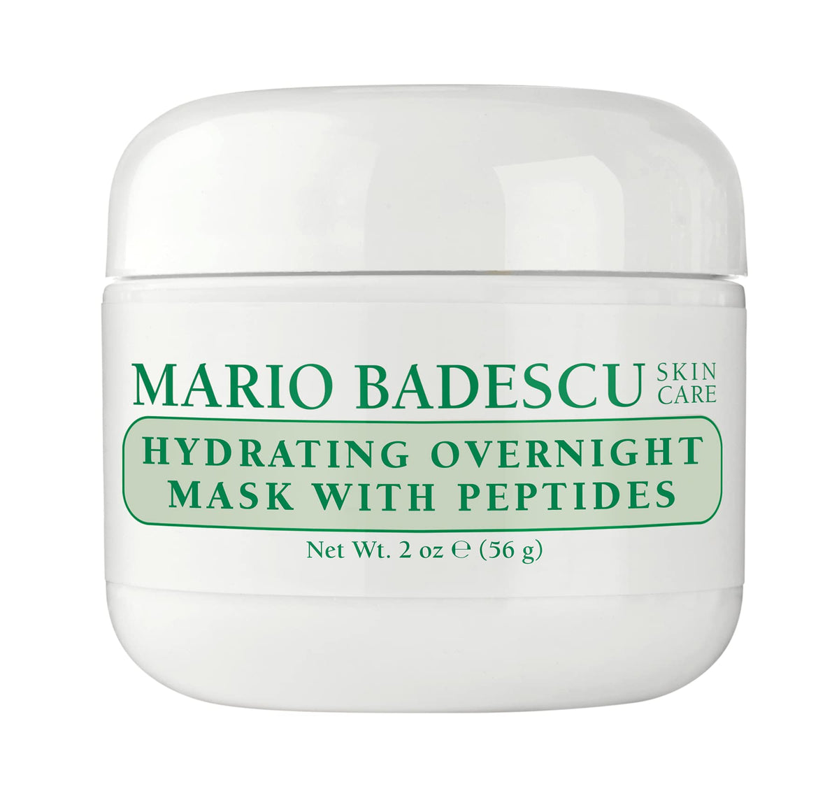 Mario Badescu Hydrating Overnight Mask bottle with peptide hydration for night use.