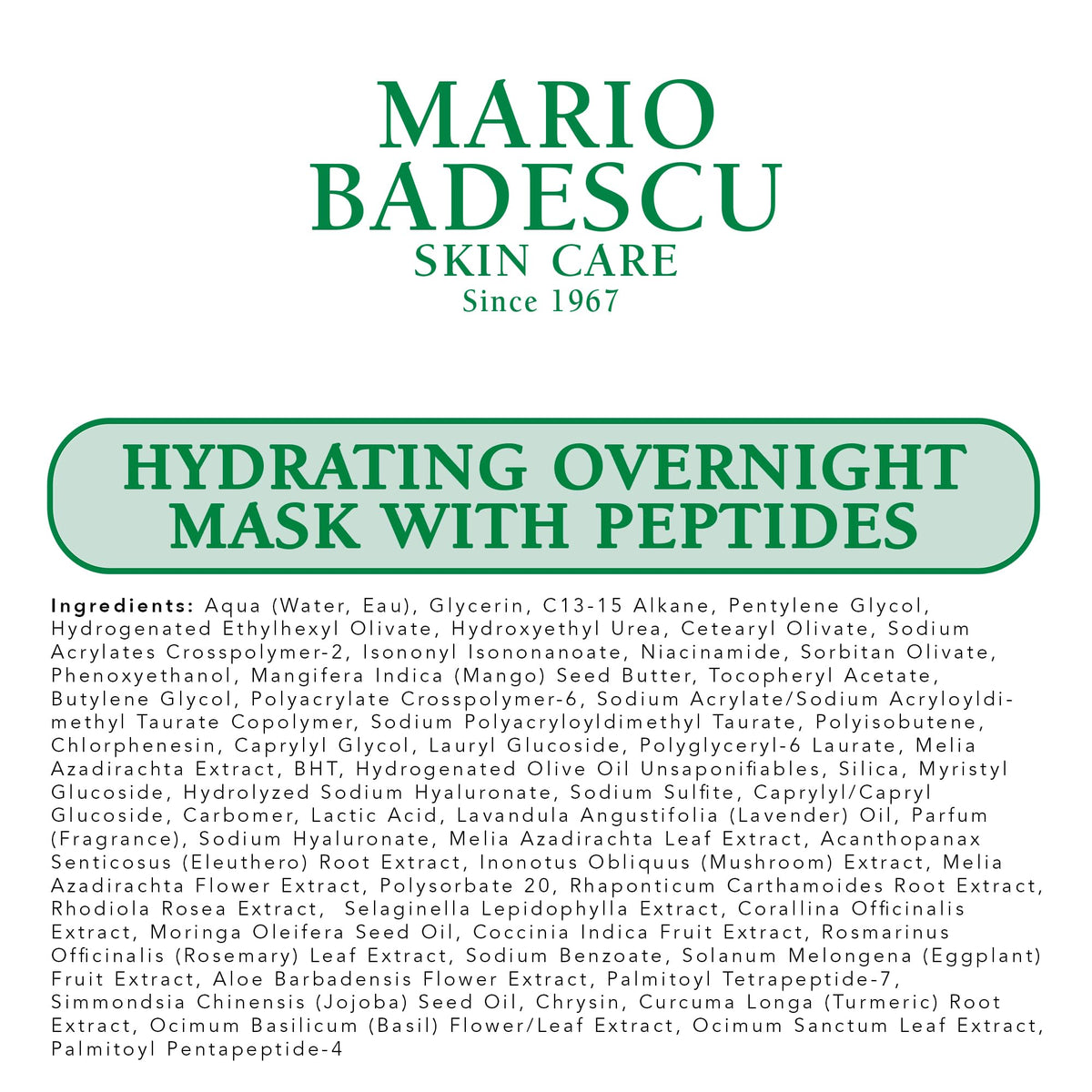 Mario Badescu Hydrating Overnight Mask nourishing oils close-up.