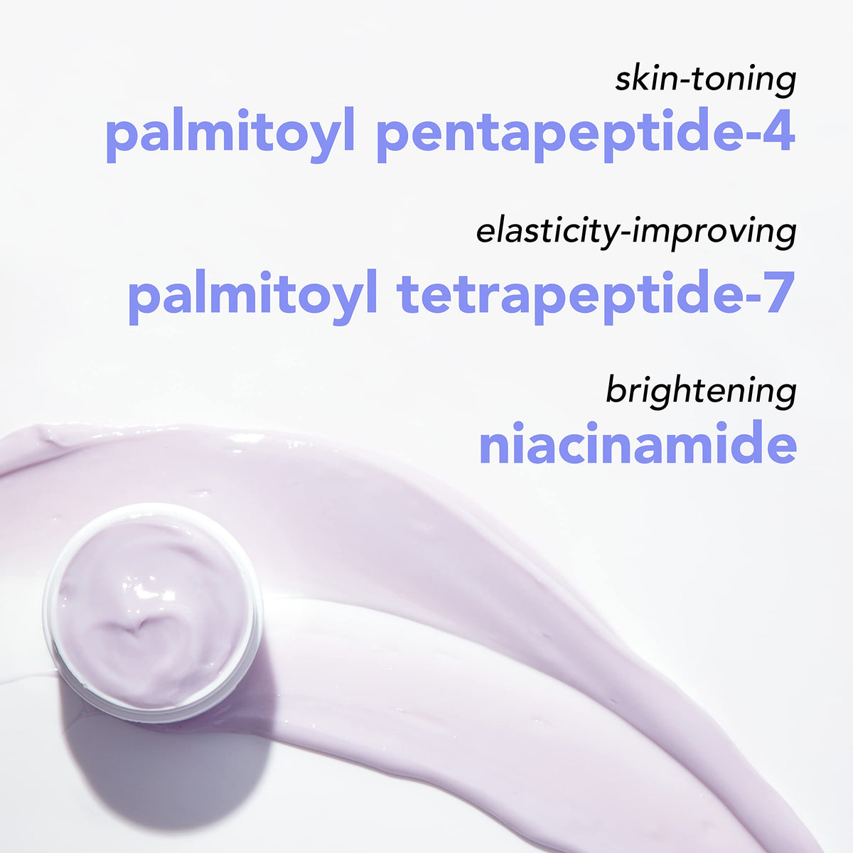 Mario Badescu Hydrating Overnight Mask peptide ingredients close-up supporting elasticity.
