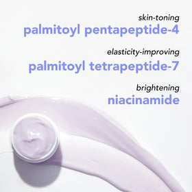 Mario Badescu Hydrating Overnight Mask peptide ingredients close-up supporting elasticity.