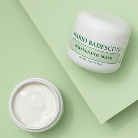 Mario Badescu Kojic Acid Whitening Mask creamy texture under soft lighting indicates gentle care