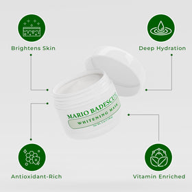 Mario Badescu Kojic Acid Whitening Mask ingredients list highlights licorice and mulberry