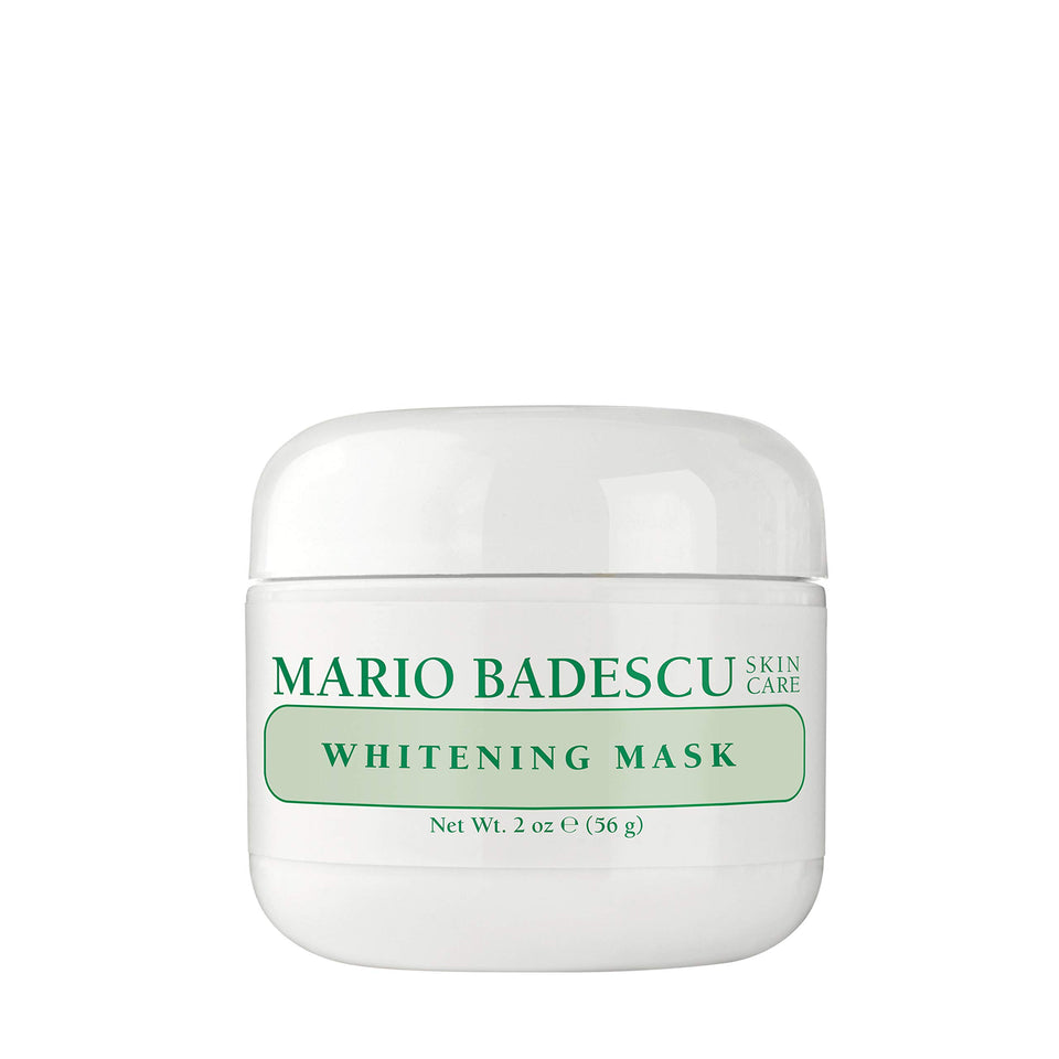 Mario Badescu Kojic Acid Whitening Mask jar closeup shows premium formula for brightening